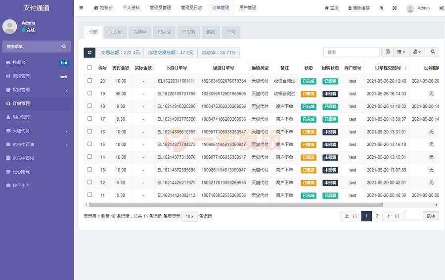  淘宝天猫代付系统 聚合支付系统源码 网站源码