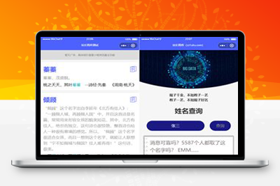 多功能起名查重工具微信小程序源码